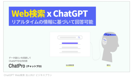 法人向け「ChatPro」がWeb検索機能を新たにリリース